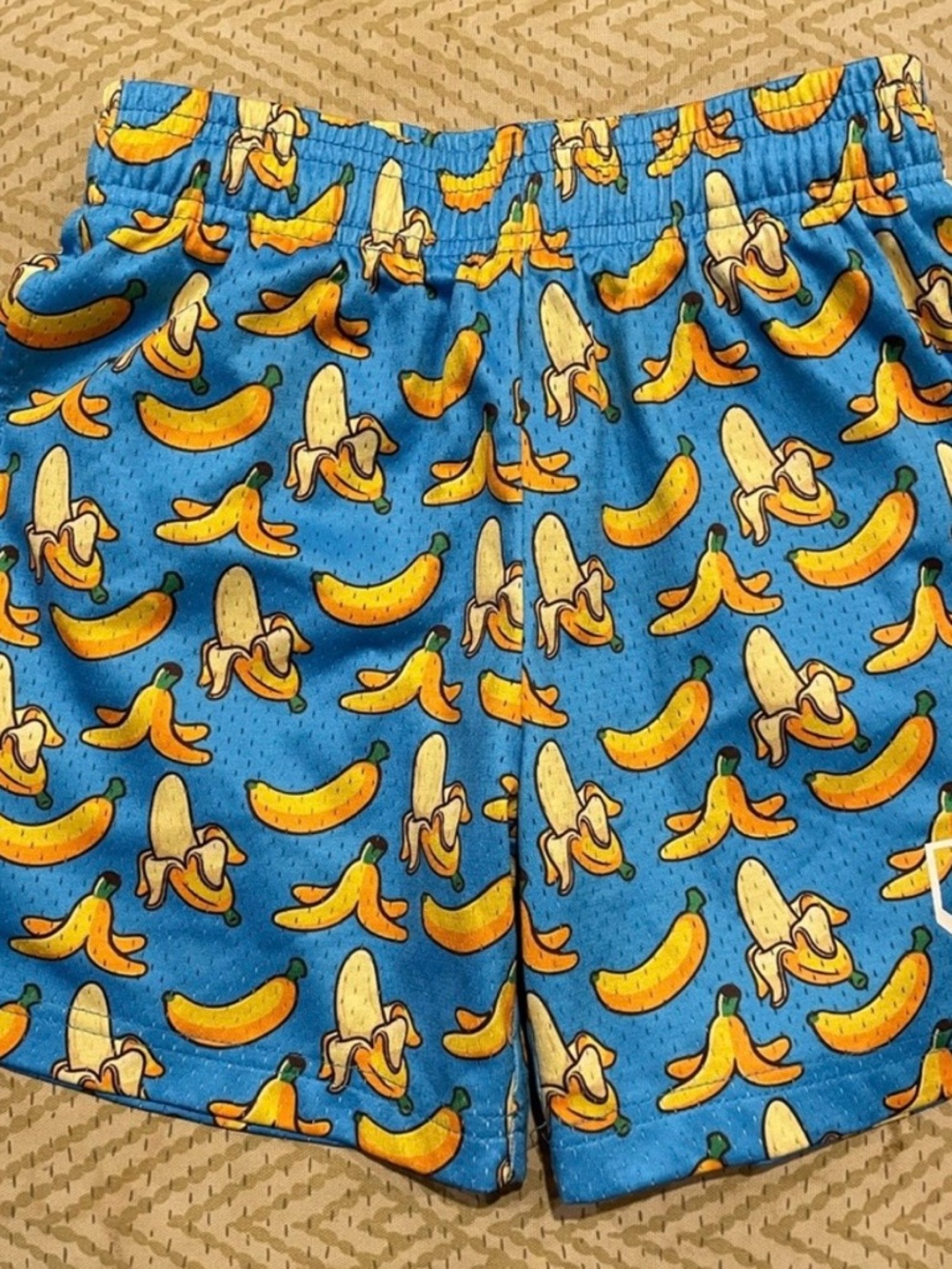 Blue Banana Print Kids Casual Shorts